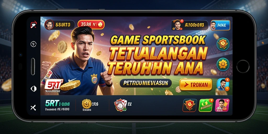 Tampilan utama aplikasi 5RT dengan pilihan olahraga untuk taruhan.