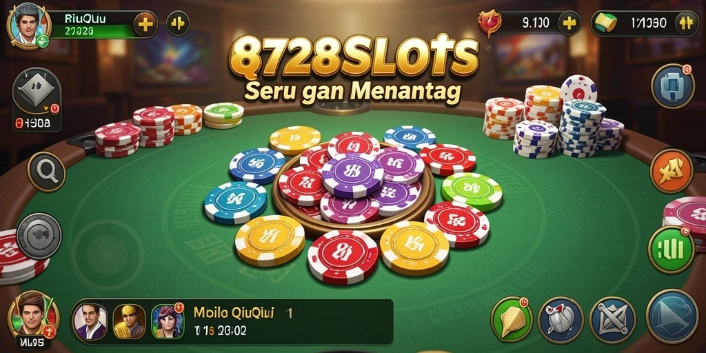Tampilan gameplay QiuQiu di 8728SLOTS yang seru dan menantang.