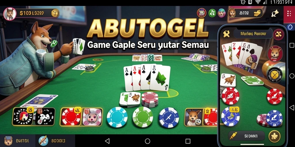 Tangkapan layar dari gameplay Gaple di ABUTOGEL.
