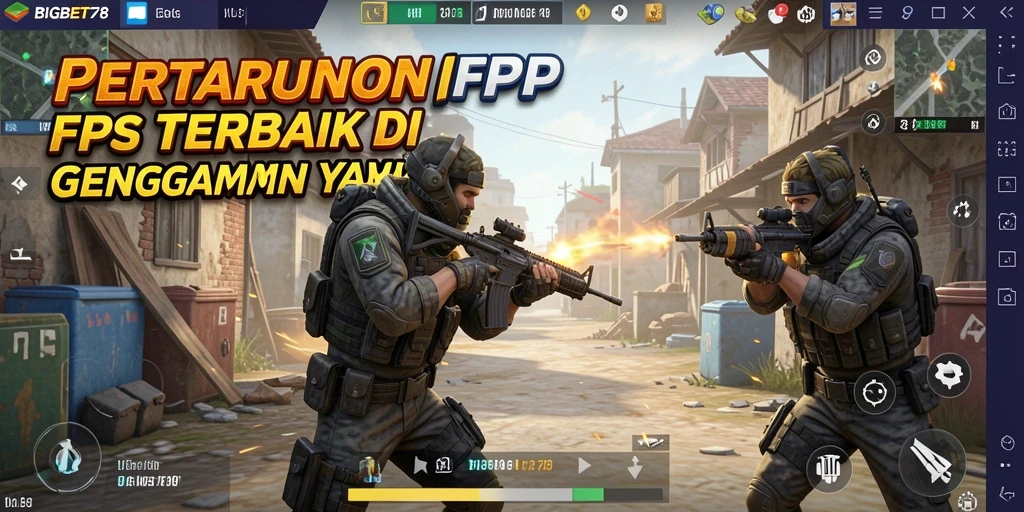 Tampilan gameplay <strong>BIGBET78</strong> menampilkan aksi seru dalam pertempuran FPS.