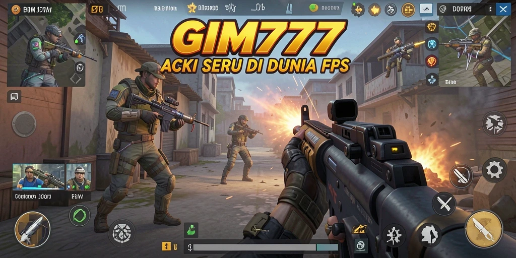 Tangkapan layar GIM777 menampilkan aksi tempur yang intens di gameplay FPS.