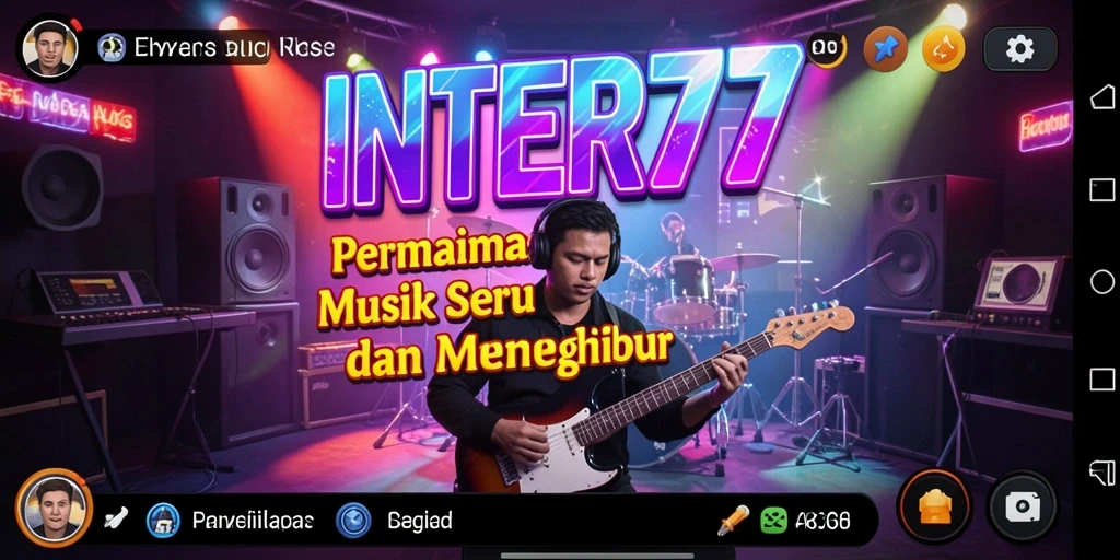 Screenshot gameplay INTER77 menampilkan pemain bernyanyi dengan penuh semangat.