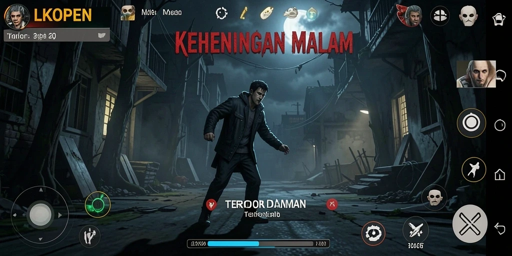 Tampilan gameplay mencekam di dunia LKOPEN yang mendorong adrenalin.