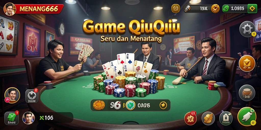 Tampilan menarik gameplay QiuQiu di MENANG666.