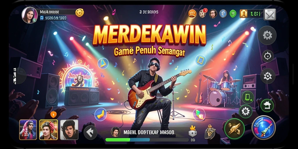 Gameplay MERDEKAWIN yang menyenangkan dengan irama musik yang menari.