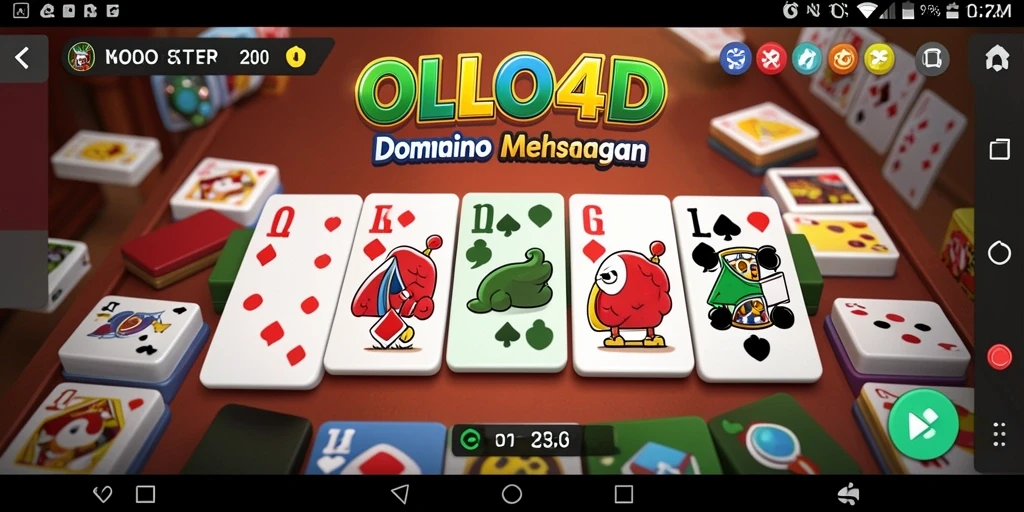 Tampilan gameplay seru dari OLLO4D dalam aksi domino.