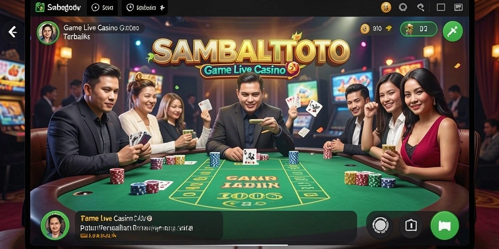 Tampilan gameplay Live Casino SAMBALTOTO yang mendebarkan dan interaktif.